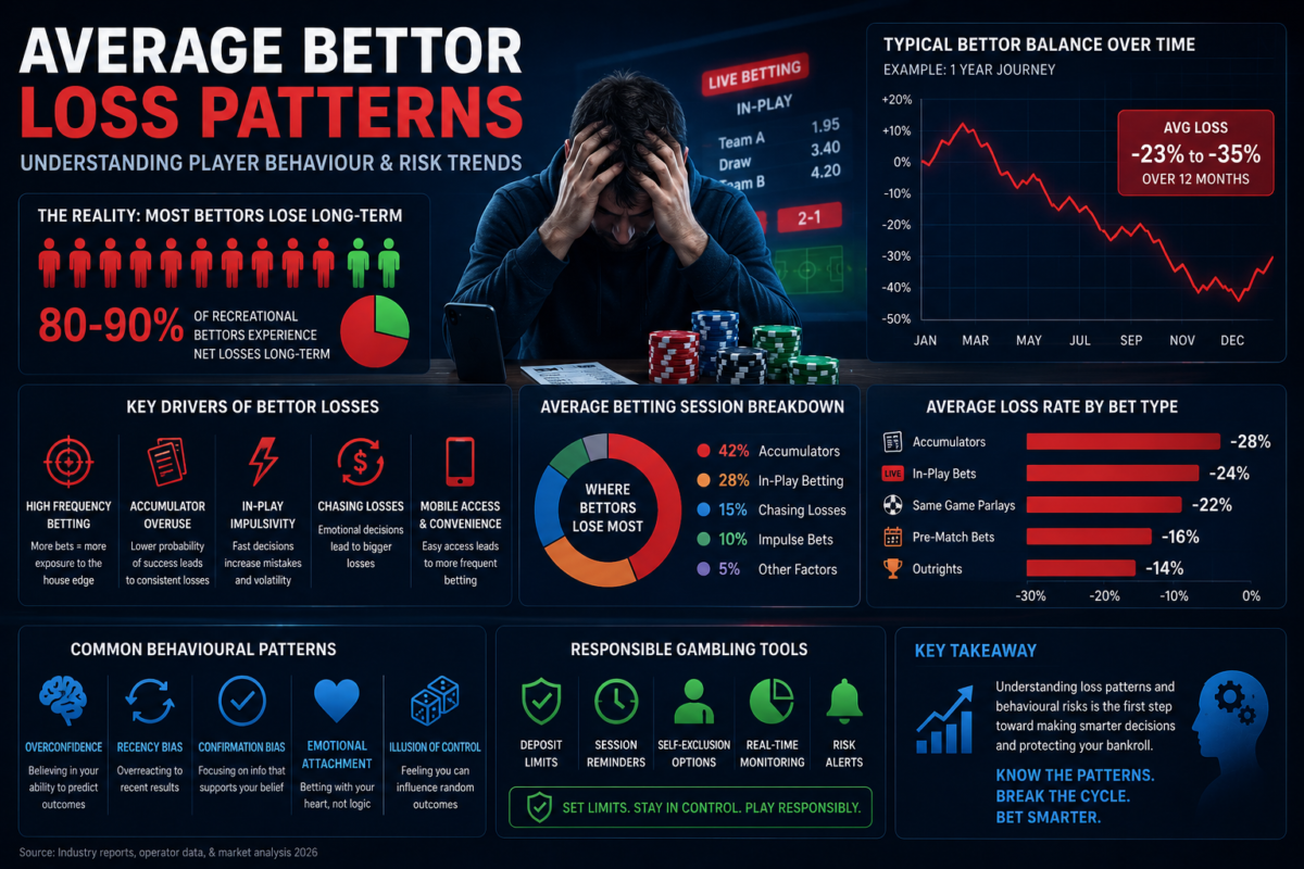 Sports betting loss patterns analysis with behavioural risk and wagering statistics