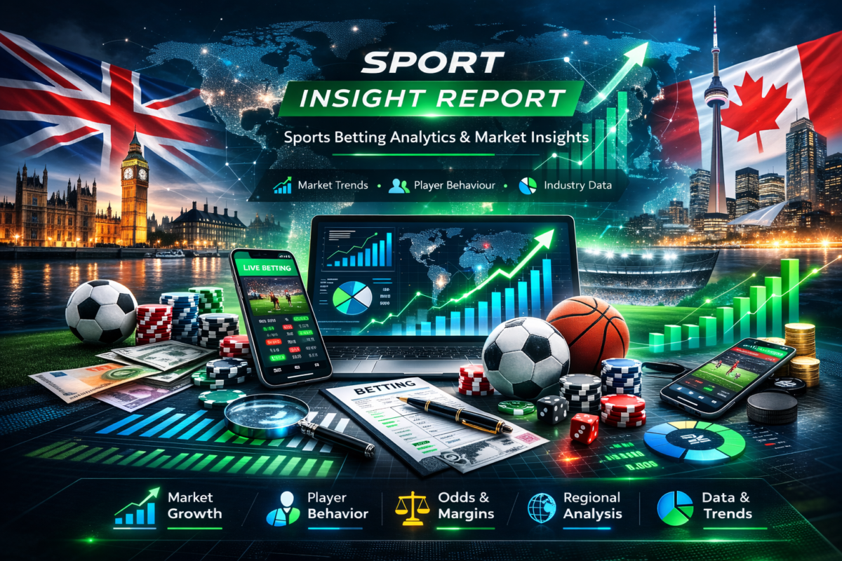 Sports betting data analytics dashboard with charts and market insights